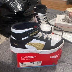 puma rebound mid strap sneaker